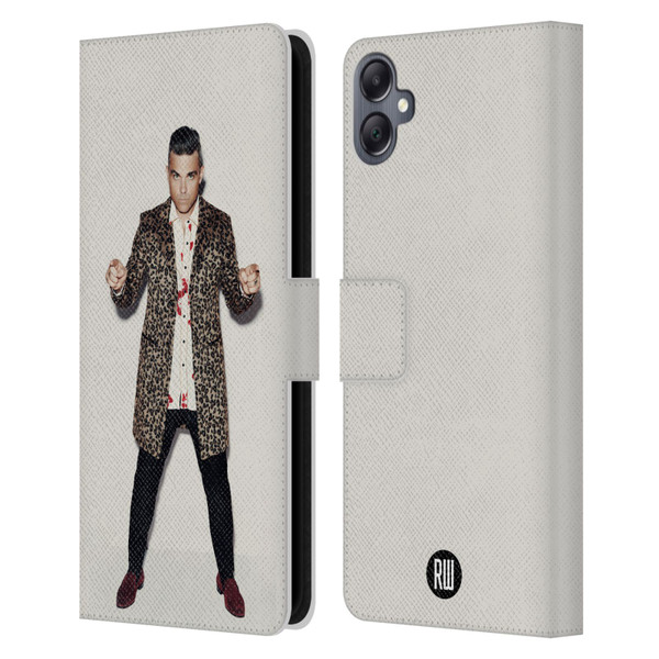 Robbie Williams Calendar Animal Print Coat Leather Book Wallet Case Cover For Samsung Galaxy A05