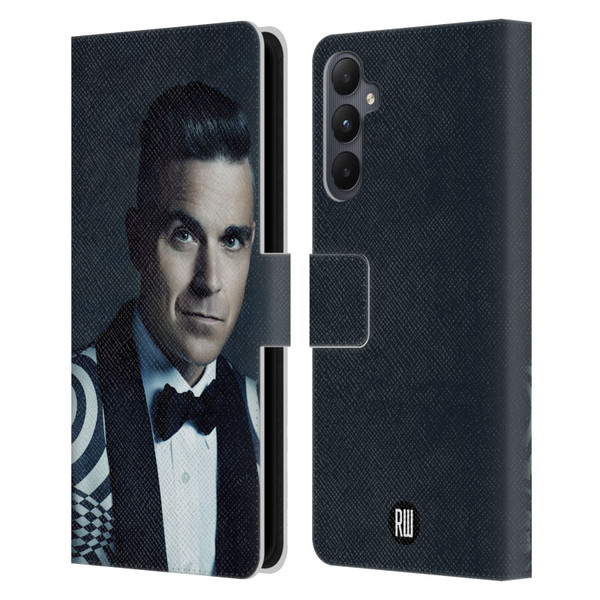 Robbie Williams Calendar Printed Tux Leather Book Wallet Case Cover For Samsung Galaxy A05s
