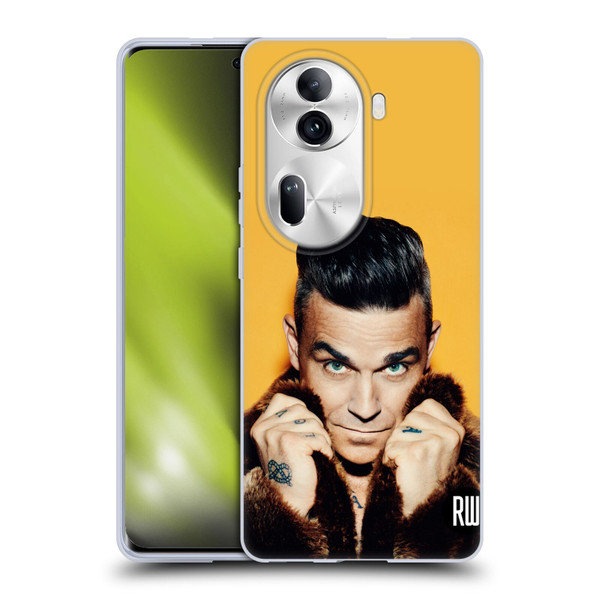 Robbie Williams Calendar Fur Coat Soft Gel Case for OPPO Reno11 Pro