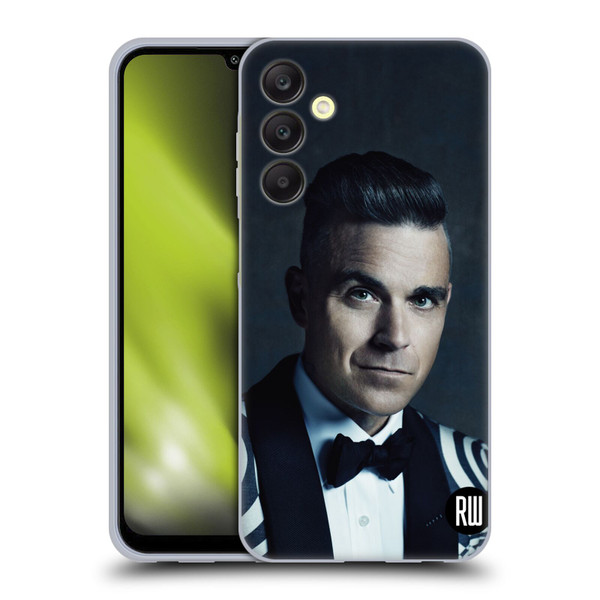 Robbie Williams Calendar Printed Tux Soft Gel Case for Samsung Galaxy A25 5G