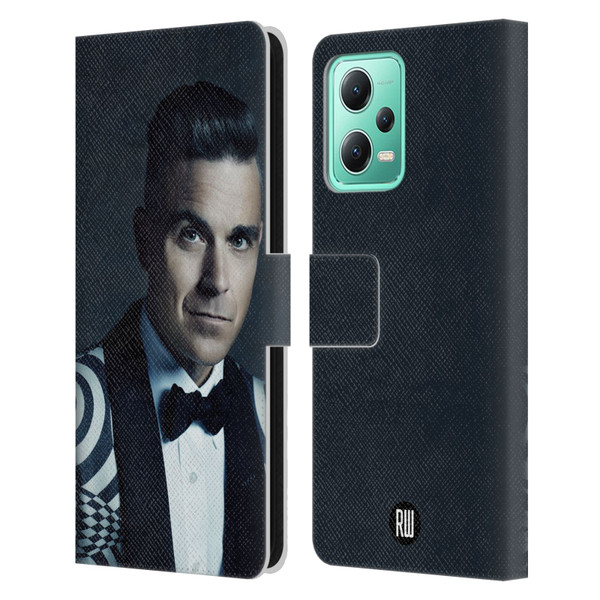 Robbie Williams Calendar Printed Tux Leather Book Wallet Case Cover For Xiaomi Redmi Note 12 5G