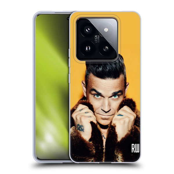 Robbie Williams Calendar Fur Coat Soft Gel Case for Xiaomi 14 Pro