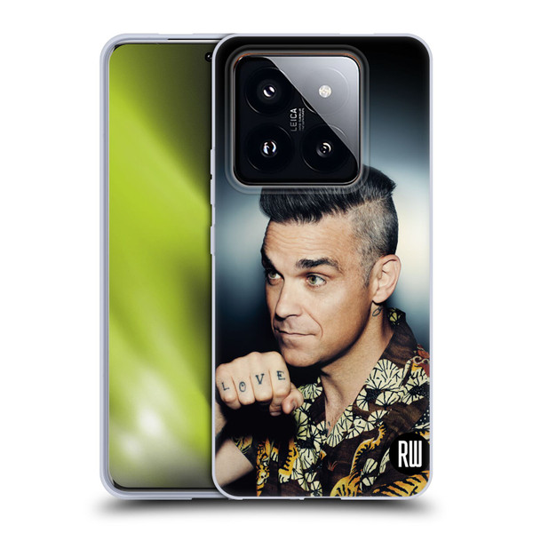 Robbie Williams Calendar Love Tattoo Soft Gel Case for Xiaomi 14 Pro