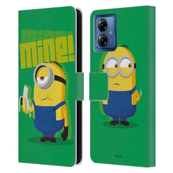 Minions Rise of Gru(2021) 70's Banana Leather Book Wallet Case Cover For Motorola Moto G14