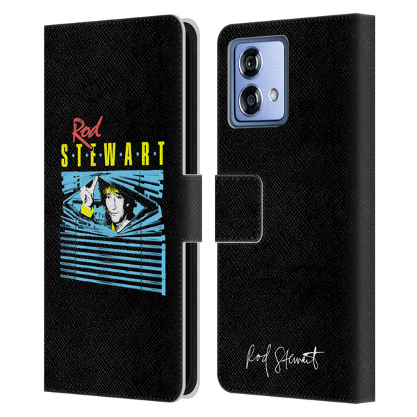 Rod Stewart Art Blinds Leather Book Wallet Case Cover For Motorola Moto G84 5G