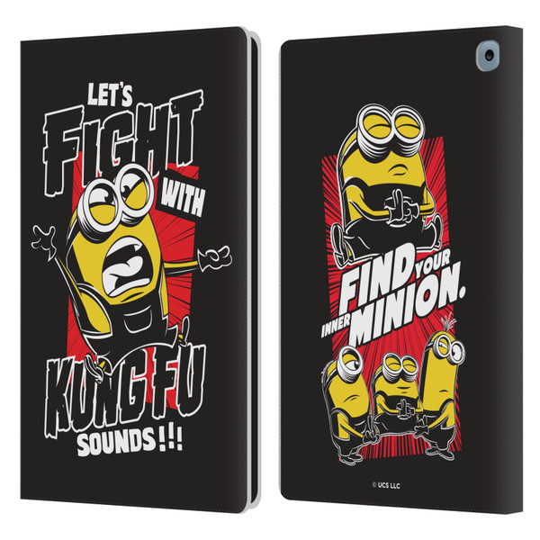 Minions Rise of Gru(2021) Asian Comic Art Kung Fu Leather Book Wallet Case Cover For Amazon Fire HD 10 / Plus 2021