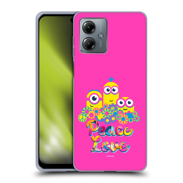 Minions Rise of Gru(2021) Day Tripper Peace Soft Gel Case for Motorola Moto G14