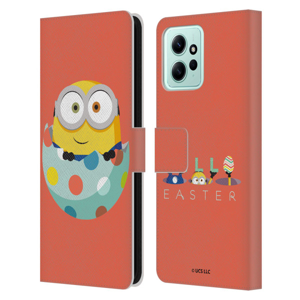Minions Rise of Gru(2021) Easter 2021 Bob Egg Leather Book Wallet Case Cover For Xiaomi Redmi 12