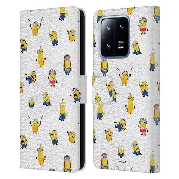Minions Rise of Gru(2021) Humor Costume Pattern Leather Book Wallet Case Cover For Xiaomi 13 Pro 5G