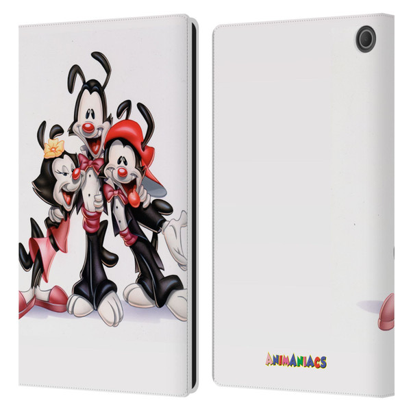 Animaniacs Graphics Formal Leather Book Wallet Case Cover For Amazon Fire Max 11 2023