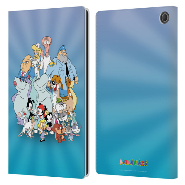 Animaniacs Graphics Group Leather Book Wallet Case Cover For Amazon Fire Max 11 2023
