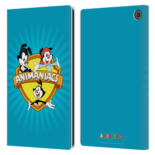 Animaniacs Graphics Logo Leather Book Wallet Case Cover For Amazon Fire Max 11 2023