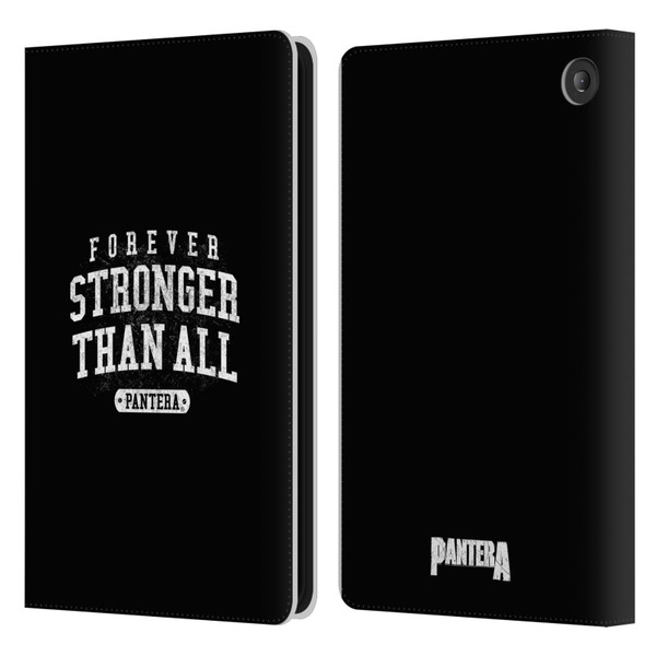 Pantera Art Stronger Than All Leather Book Wallet Case Cover For Amazon Fire 7 2022
