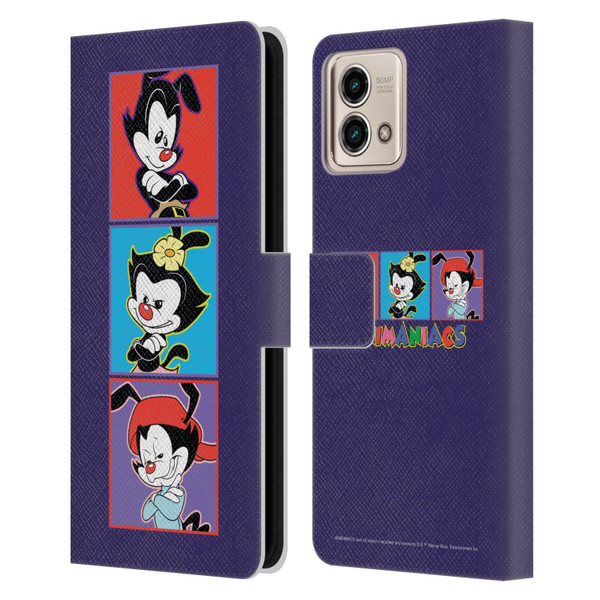 Animaniacs Graphics Tiles Leather Book Wallet Case Cover For Motorola Moto G Stylus 5G 2023