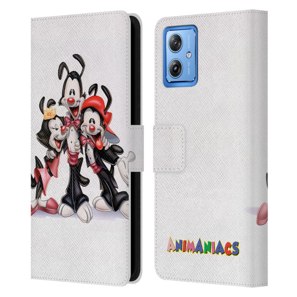 Animaniacs Graphics Formal Leather Book Wallet Case Cover For Motorola Moto G54 5G