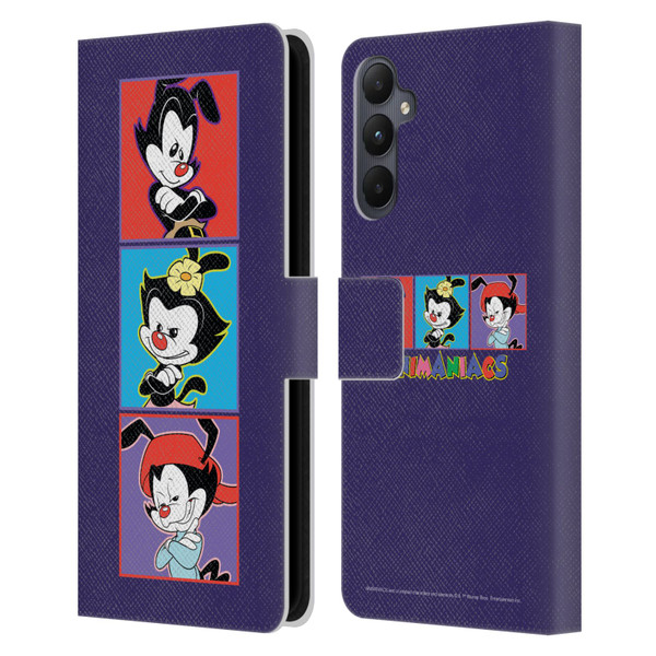 Animaniacs Graphics Tiles Leather Book Wallet Case Cover For Samsung Galaxy A05s