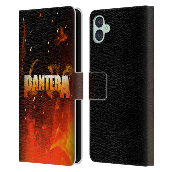 Pantera Art Fire Leather Book Wallet Case Cover For Samsung Galaxy M04 5G / A04e