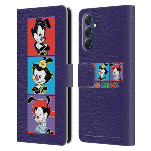 Animaniacs Graphics Tiles Leather Book Wallet Case Cover For Samsung Galaxy M54 5G