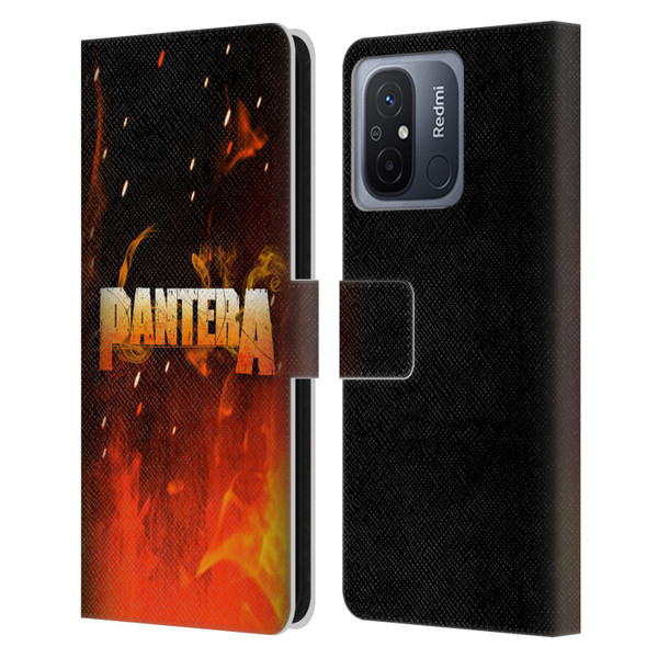 Pantera Art Fire Leather Book Wallet Case Cover For Xiaomi Redmi 12C