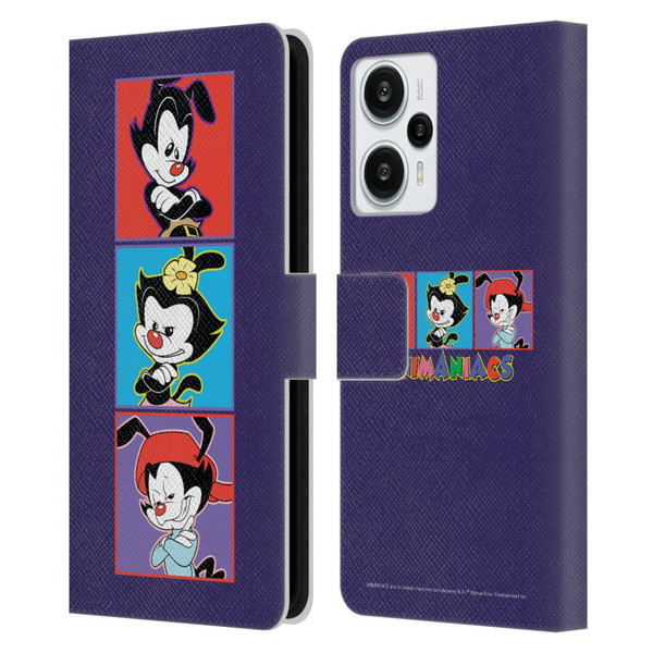Animaniacs Graphics Tiles Leather Book Wallet Case Cover For Xiaomi Redmi Note 12T