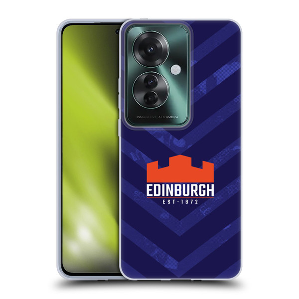 Edinburgh Rugby Graphic Art Blue Pattern Soft Gel Case for OPPO Reno11 F 5G / F25 Pro 5G