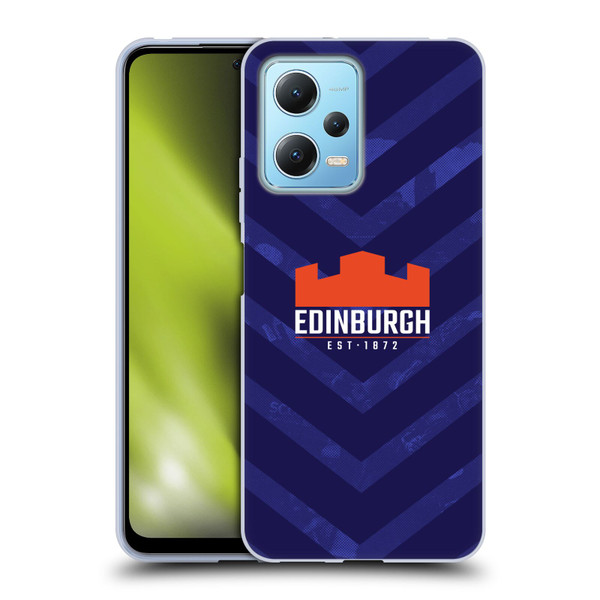 Edinburgh Rugby Graphic Art Blue Pattern Soft Gel Case for Xiaomi Redmi Note 12 5G