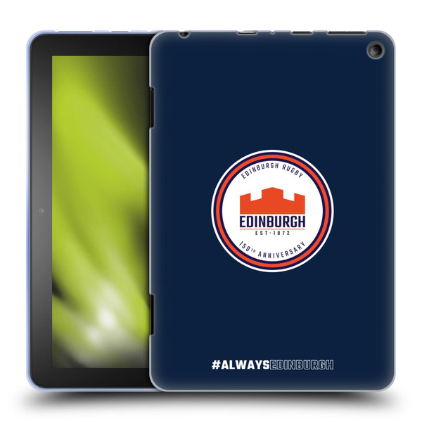 Edinburgh Rugby Graphics 150th Logo Soft Gel Case for Amazon Fire HD 8/Fire HD 8 Plus 2020