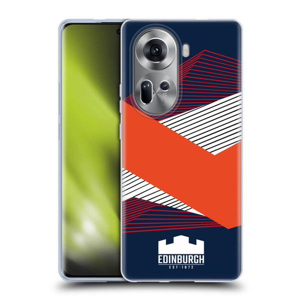 Edinburgh Rugby Graphics Shapes Soft Gel Case for OPPO Reno11