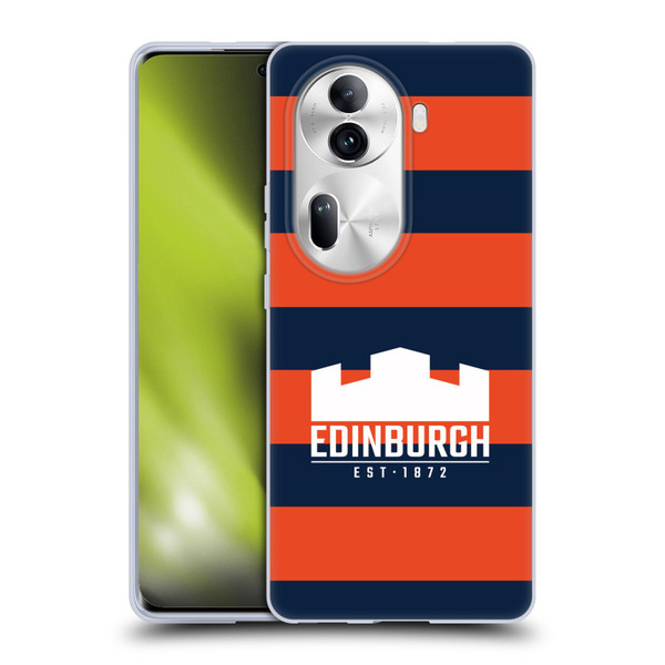 Edinburgh Rugby Graphics Stripes Soft Gel Case for OPPO Reno11 Pro