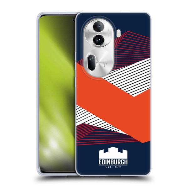 Edinburgh Rugby Graphics Shapes Soft Gel Case for OPPO Reno11 Pro