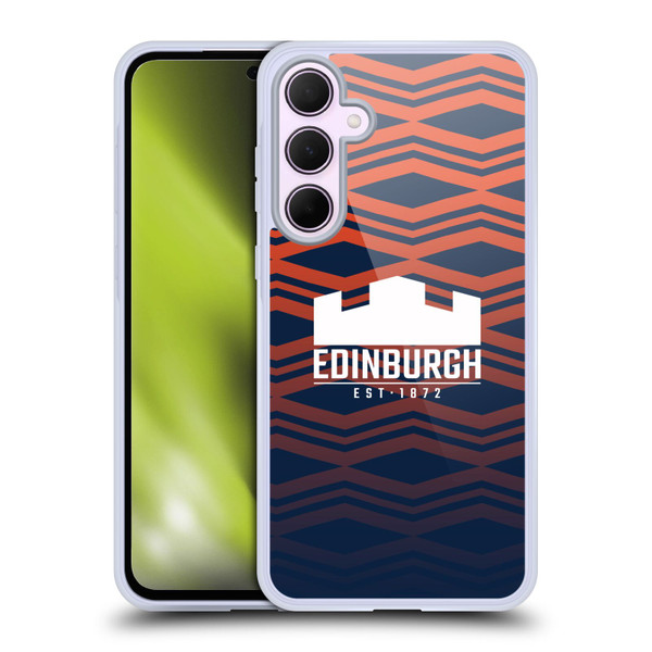 Edinburgh Rugby Graphics Pattern Gradient Soft Gel Case for Samsung Galaxy A35 5G