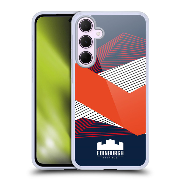 Edinburgh Rugby Graphics Shapes Soft Gel Case for Samsung Galaxy A35 5G