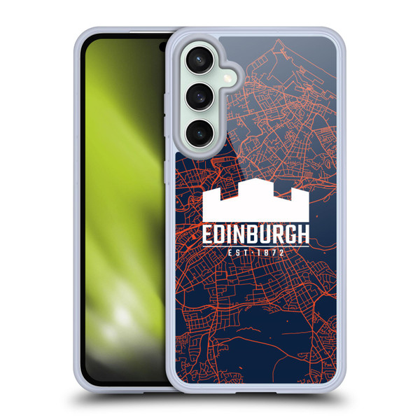 Edinburgh Rugby Graphics Map Soft Gel Case for Samsung Galaxy S23 FE 5G