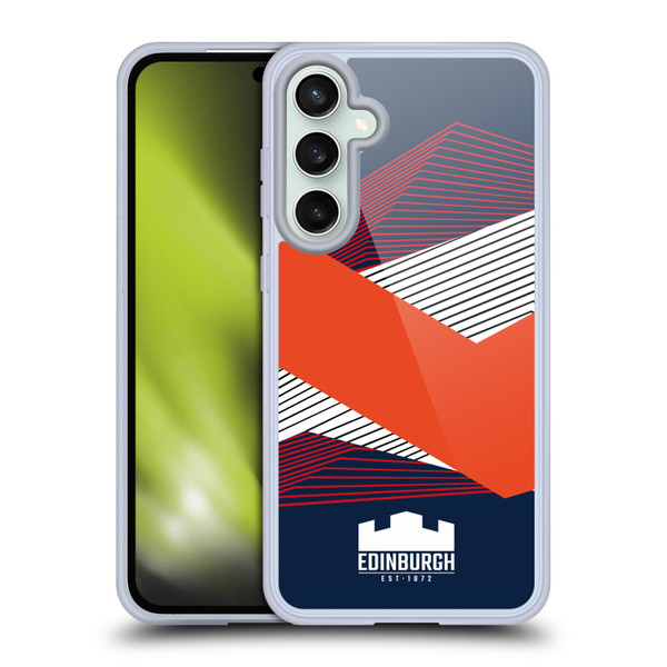 Edinburgh Rugby Graphics Shapes Soft Gel Case for Samsung Galaxy S23 FE 5G