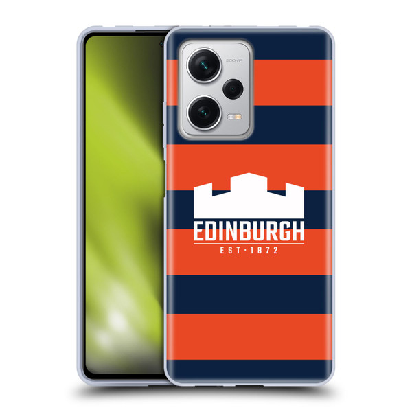 Edinburgh Rugby Graphics Stripes Soft Gel Case for Xiaomi Redmi Note 12 Pro+ 5G