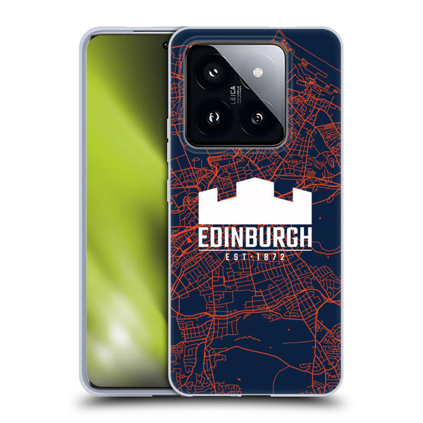 Edinburgh Rugby Graphics Map Soft Gel Case for Xiaomi 14 Pro