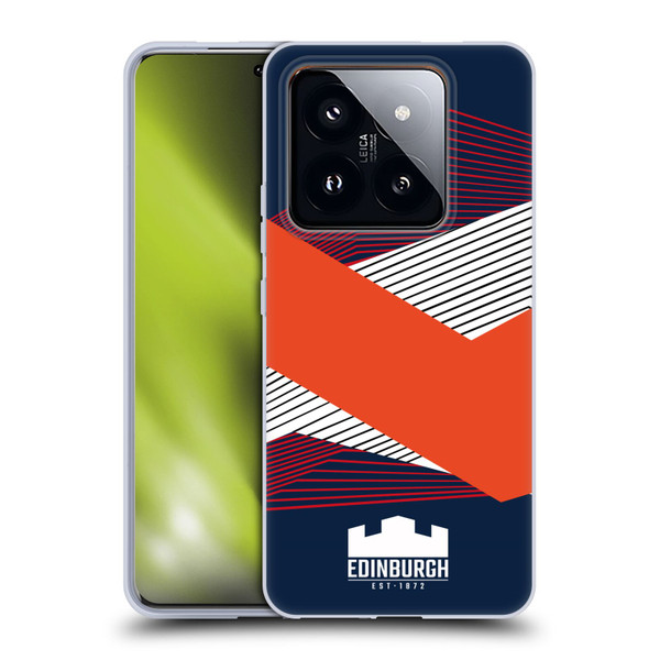 Edinburgh Rugby Graphics Shapes Soft Gel Case for Xiaomi 14 Pro