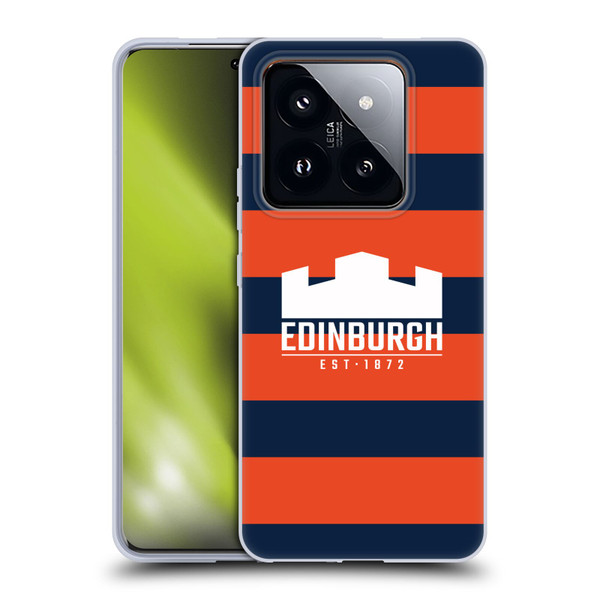 Edinburgh Rugby Graphics Stripes Soft Gel Case for Xiaomi 14 Pro