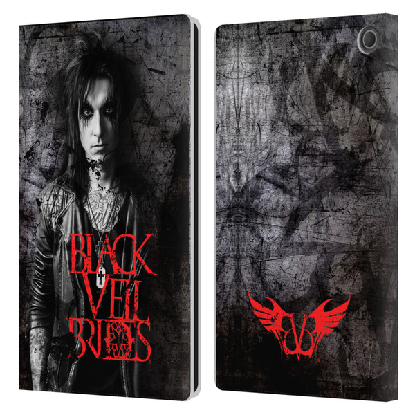 Black Veil Brides Band Members Jake Leather Book Wallet Case Cover For Amazon Fire Max 11 2023