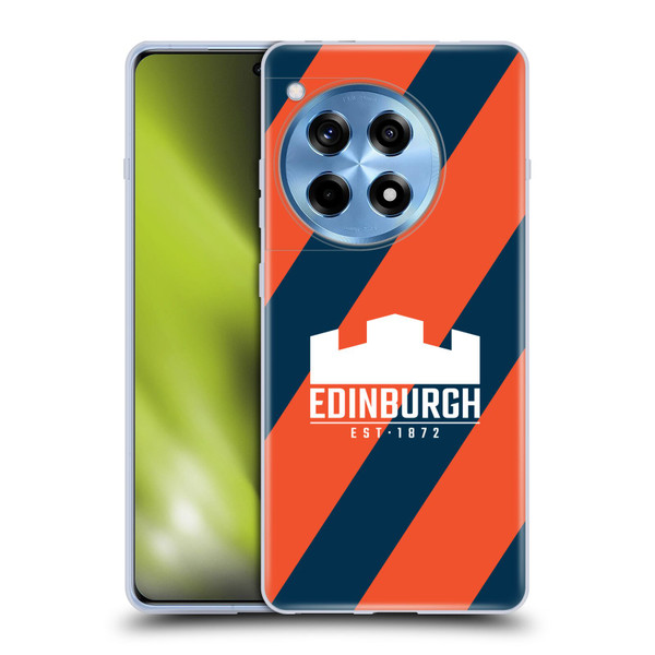 Edinburgh Rugby Logo Art Diagonal Stripes Soft Gel Case for OnePlus 12R