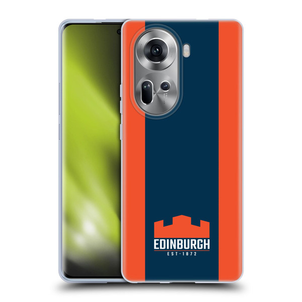 Edinburgh Rugby Logo Art Stripes Soft Gel Case for OPPO Reno11