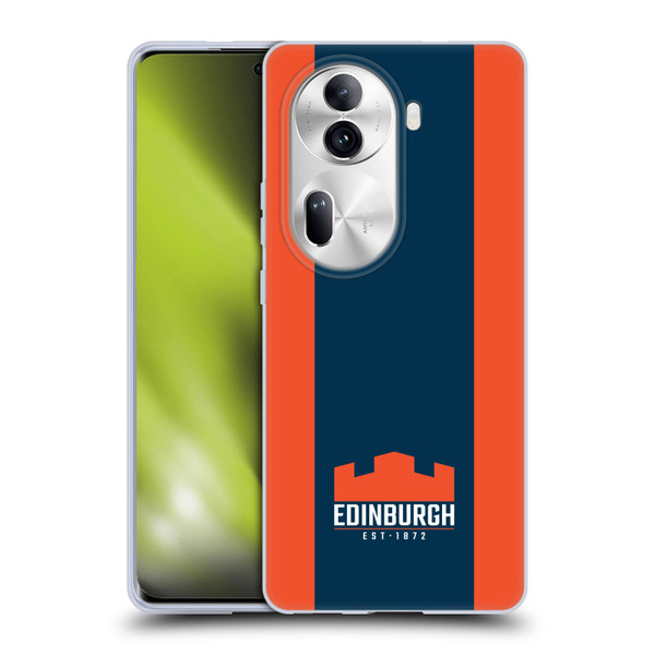 Edinburgh Rugby Logo Art Stripes Soft Gel Case for OPPO Reno11 Pro