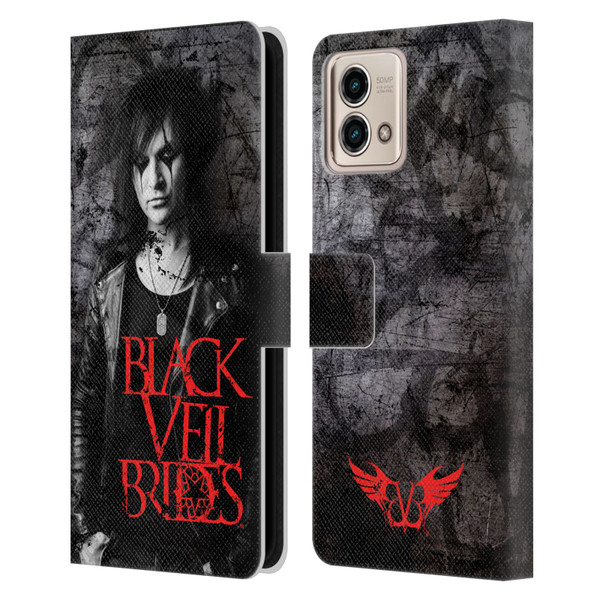 Black Veil Brides Band Members Jinxx Leather Book Wallet Case Cover For Motorola Moto G Stylus 5G 2023