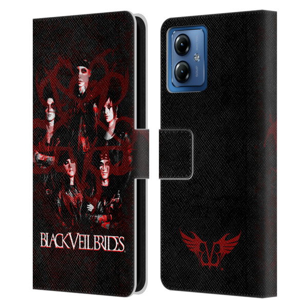Black Veil Brides Band Members Group Leather Book Wallet Case Cover For Motorola Moto G14