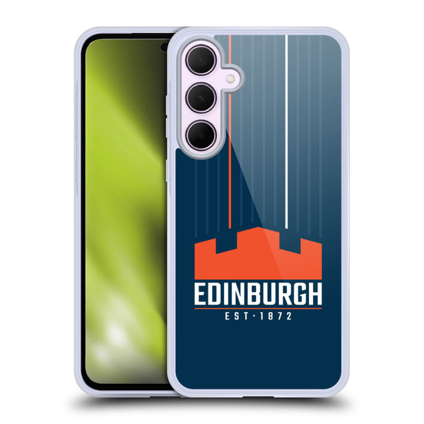 Edinburgh Rugby Logo Art Vertical Stripes Soft Gel Case for Samsung Galaxy A35 5G