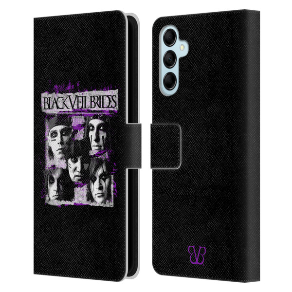 Black Veil Brides Band Art Grunge Faces Leather Book Wallet Case Cover For Samsung Galaxy M14 5G