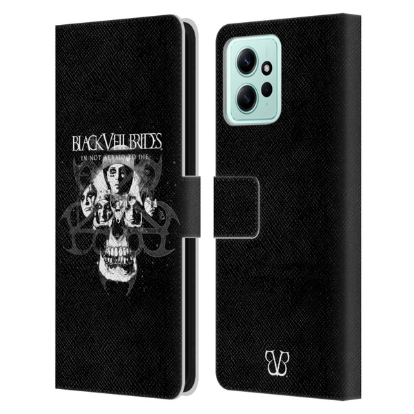 Black Veil Brides Band Art Skull Faces Leather Book Wallet Case Cover For Xiaomi Redmi 12