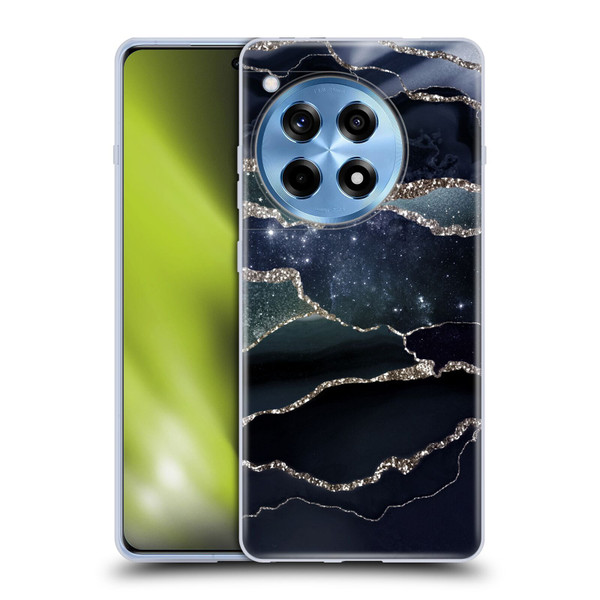 UtArt Dark Night Marble Silver Midnight Sky Soft Gel Case for OnePlus 12R