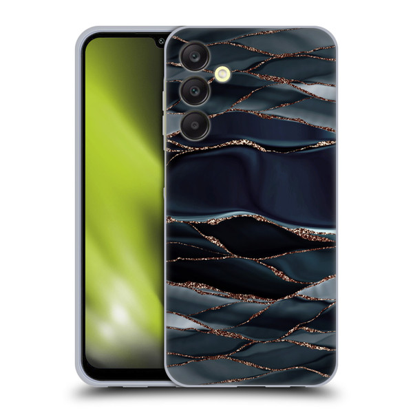 UtArt Dark Night Marble Waves Soft Gel Case for Samsung Galaxy A25 5G