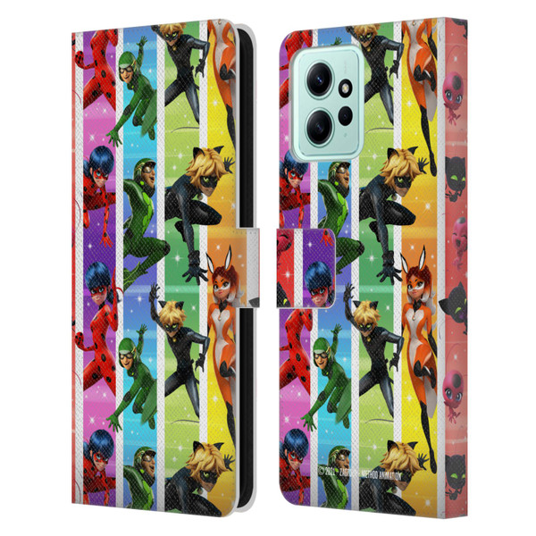 Miraculous Tales of Ladybug & Cat Noir Graphics Pattern Leather Book Wallet Case Cover For Xiaomi Redmi 12